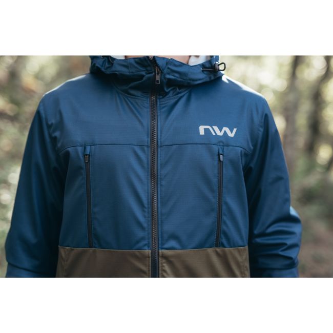 Northwave - jacheta ciclism iarna pentru barbati All mountain Easy Out Softshell - albastru verde army