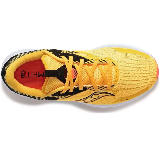 Saucony - pantofi alergare pentru femei Axon 2 - galben Vizigld portocaliu Vizired negru alb