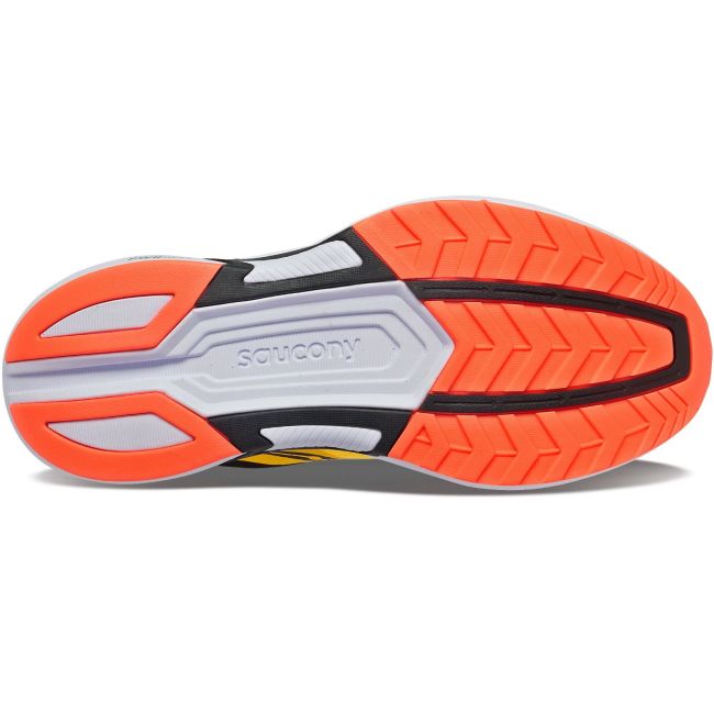Saucony - pantofi alergare pentru femei Axon 2 - galben Vizigld portocaliu Vizired negru alb