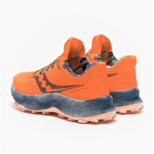 Saucony Endorphin Trail - pantofi sport pentru barbati - porocaliu Campfire Story negru gri
