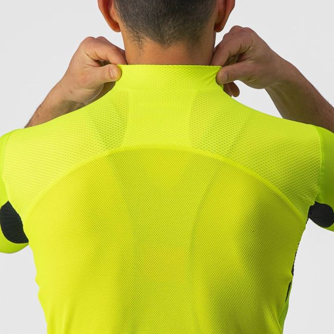 Castelli - tricou pentru ciclism cu maneca scurta Endurance Elite Jersey - galben fluo negru