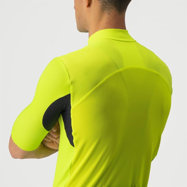 Castelli - tricou pentru ciclism cu maneca scurta Endurance Elite Jersey - galben fluo negru