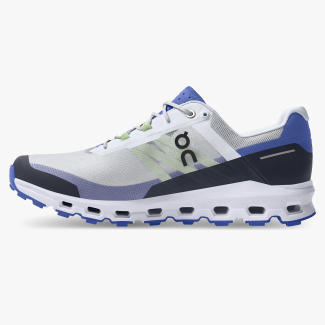 On Cloudvista - pantofi alergare pentru barbati - alb gheata albastru royal bleumarin