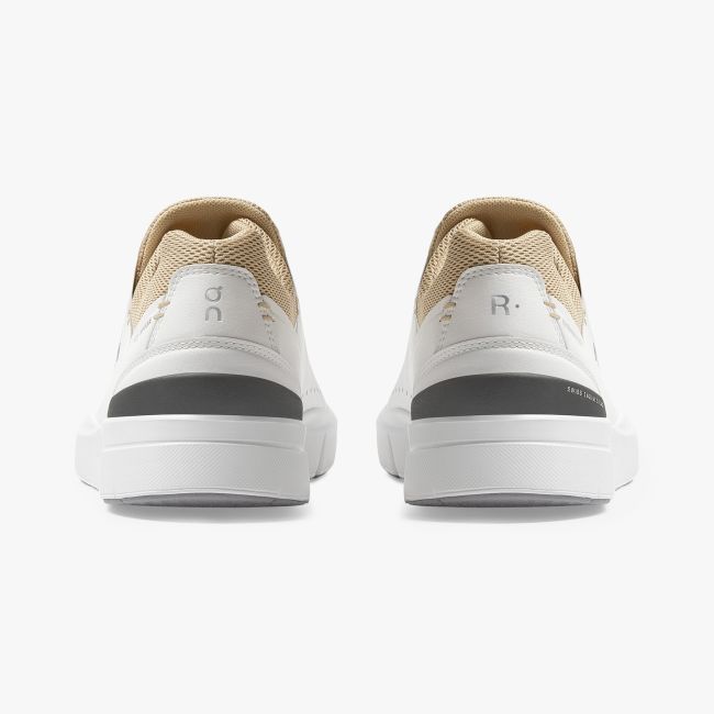On The ROGER Advantage - pantofi sport pentru femei - alb maro deschis nisip