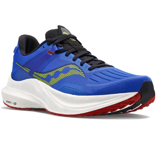 Saucony - pantofi alergare pentru barbati Tempus - albastru Raz albastru acid