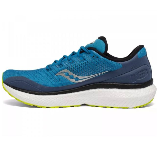 Saucony - pantofi alergare pentru barbati Triumph 18 - albastru Cobalt galben Storm