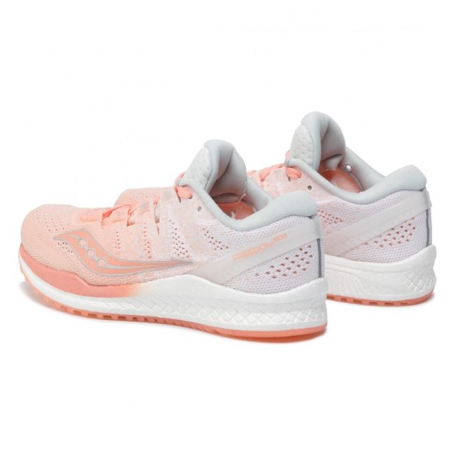 Saucony - pantofi alergare pentru femei Freedom Iso 2 - alb portocaliu deschis piersica