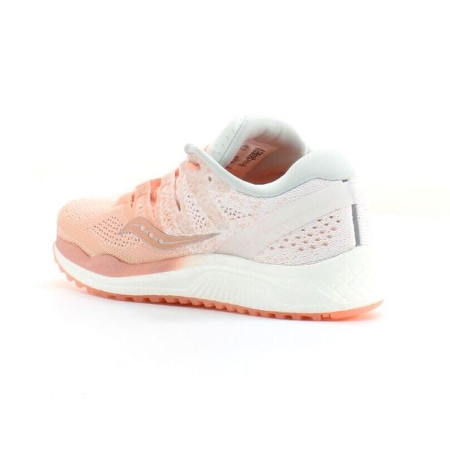 Saucony - pantofi alergare pentru femei Freedom Iso 2 - alb portocaliu deschis piersica