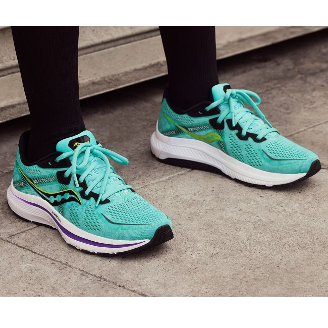 Saucony - pantofi alergare pentru femei Omni 20 - verde deschis menta alb negru