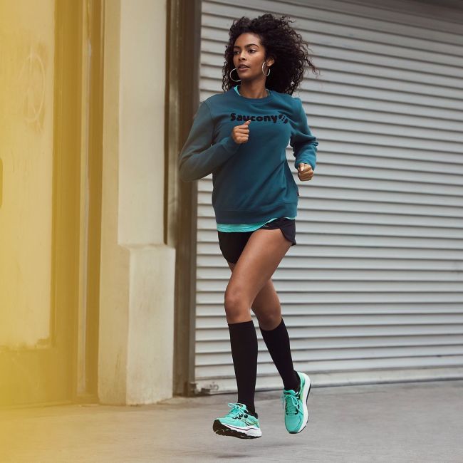 Saucony - pantofi alergare pentru femei Omni 20 - verde deschis menta alb negru