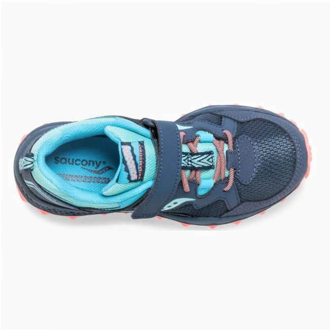 Saucony - pantofi sport copii S-Peregrine Shield 2 A/C - bleumarin albastru deschis turcoaz roz