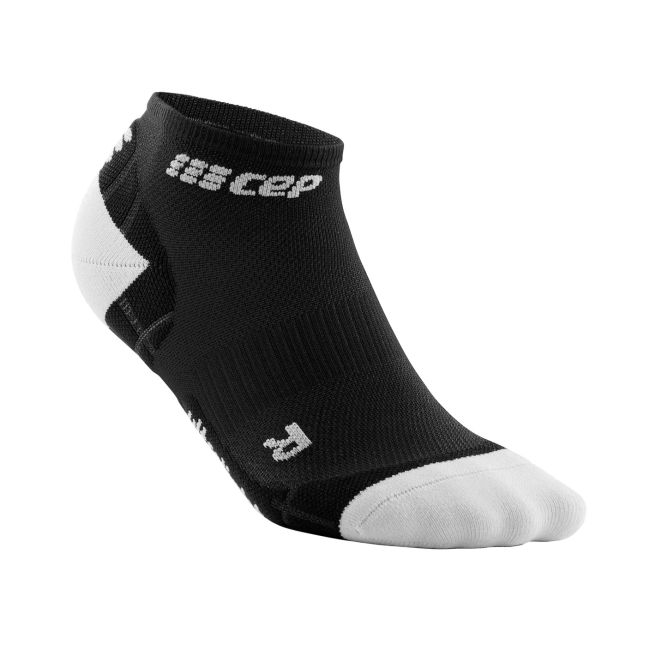 CEP - sosete de compresie peste glezna 8cm pentru barbati Low Cut Ultralight - negru gri
