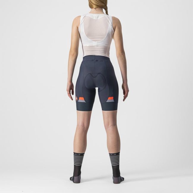 Castelli - pantaloni scurti pentru ciclism pentru femei Prima Short - albastru inchis savile roz briliant