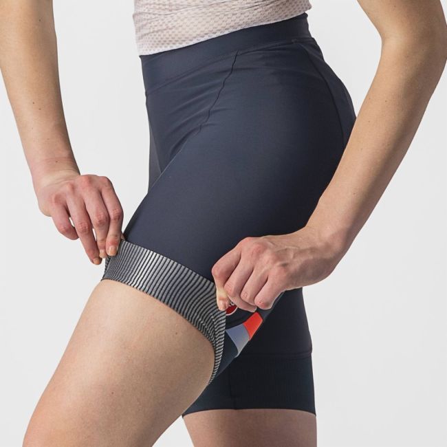 Castelli - pantaloni scurti pentru ciclism pentru femei Prima Short - albastru inchis savile roz briliant