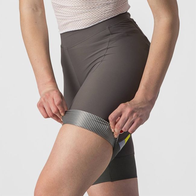 Castelli - pantaloni scurti pentru ciclism pentru femei Prima Short - verde padure gri sulf