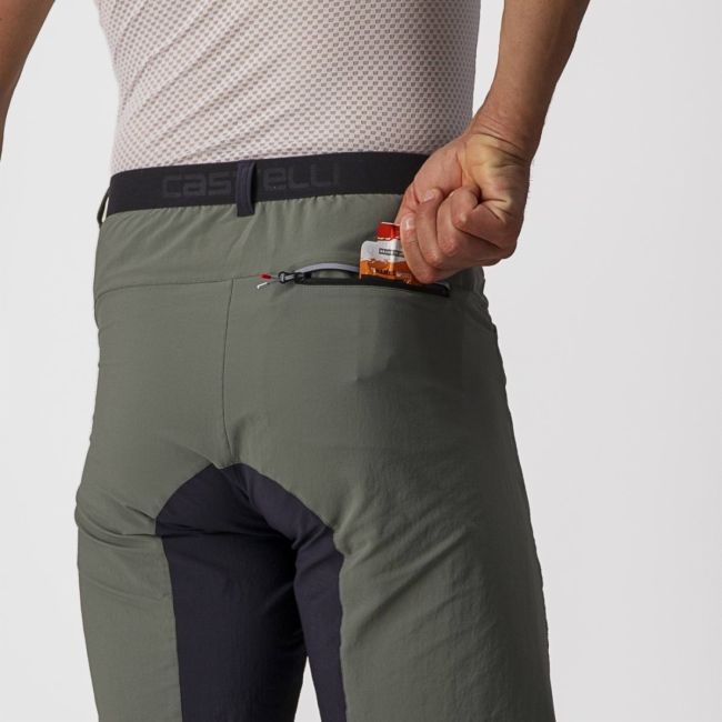 Castelli - pantaloni scurti ciclism Unlimited Baggy shorts - verde padure gri negru
