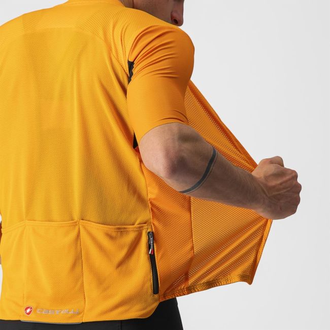 Castelli - tricou pentru ciclism cu maneca scurta Endurance Elite Jersey - portocaliu deschis pop