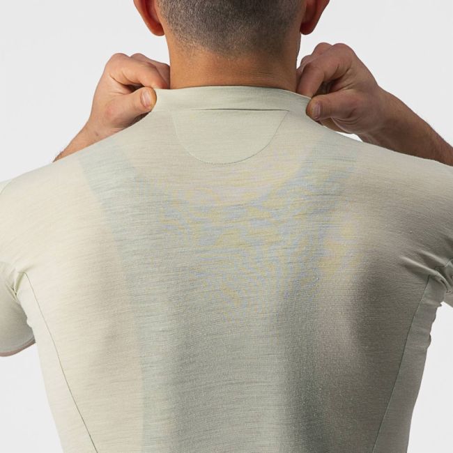 Castelli - tricou pentru ciclism cu maneca scurta Essenza Jersey - alb verde deschis desert
