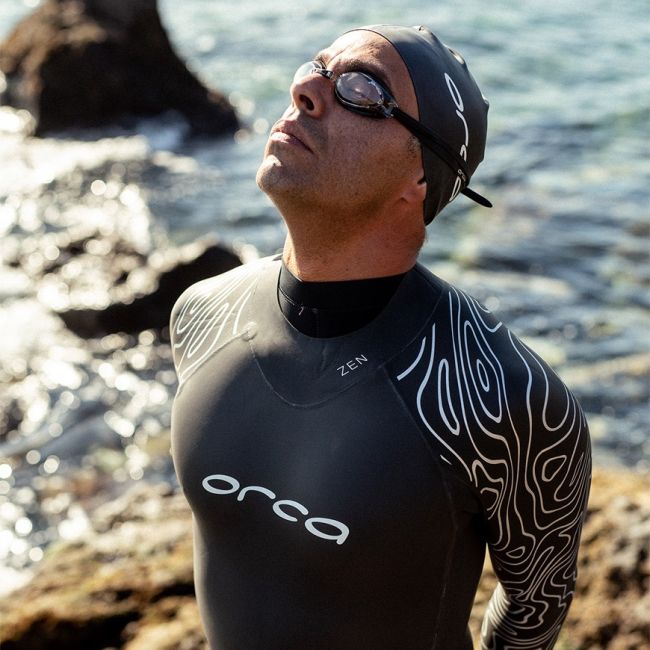 Orca - costum neopren pentru barbati Freedive Zen 1 P wetsuit - negru alb