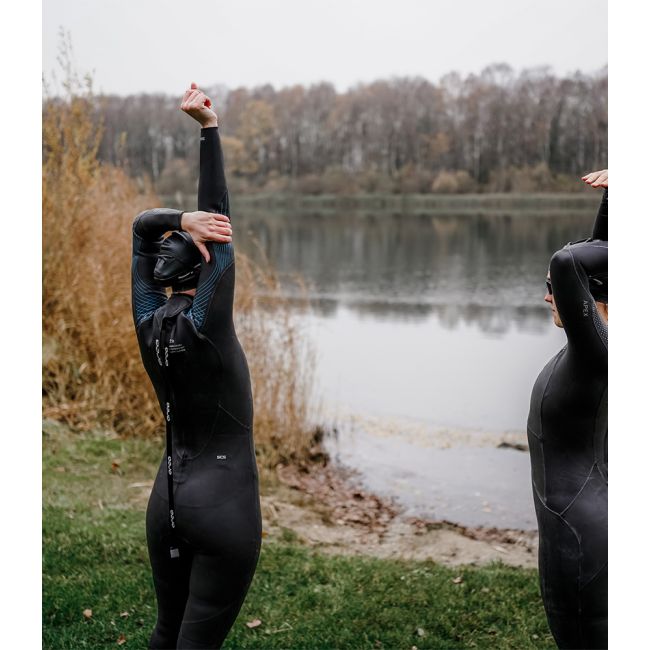 Orca - costum neopren triatlon pentru femei - Athlex Flex wetsuit - negru albastru flex