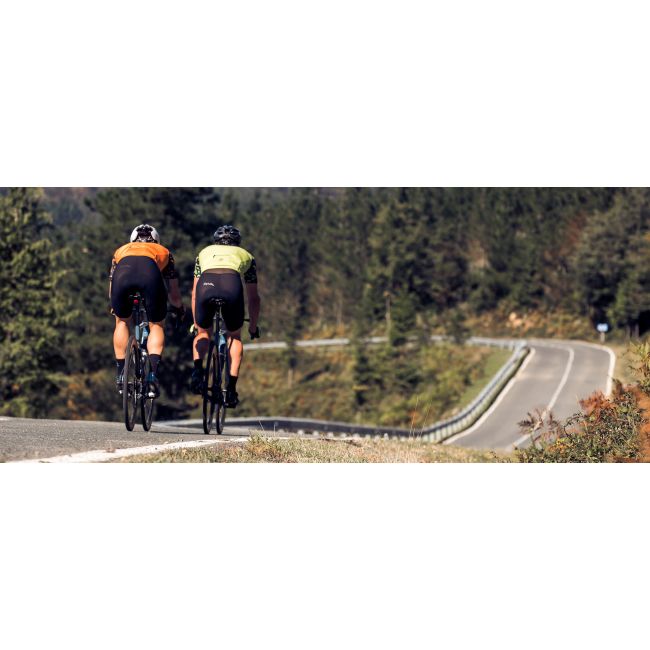 Spiuk - Pantaloni scurti ciclism pentru barbati TOP TEN ANTI-ABRASION Bib Short  - negru
