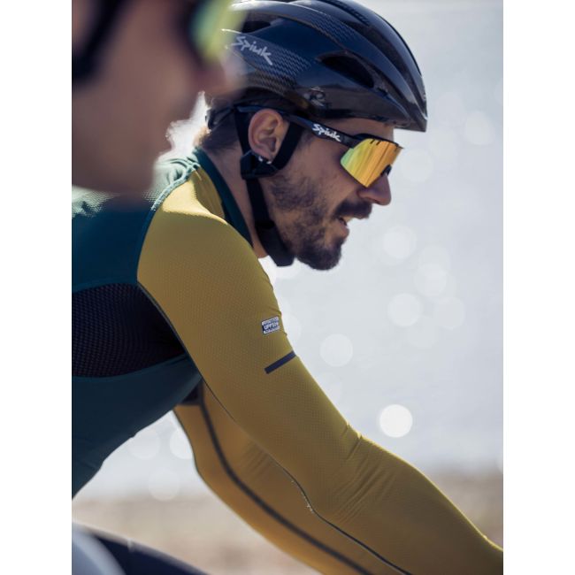 Spiuk - Tricou ciclism mânecă lungă pentru bărbați HELIOS SUMMER LS JERSEY - verde galben