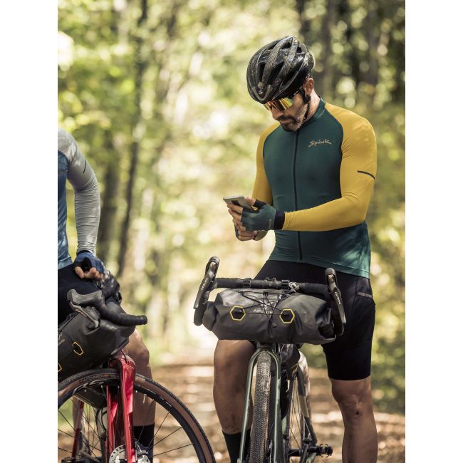 Spiuk - Tricou ciclism mânecă lungă pentru bărbați HELIOS SUMMER LS JERSEY - verde galben