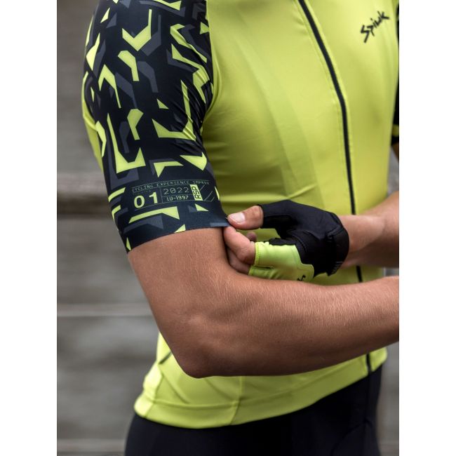 Spiuk - Tricou ciclism mânecă scurtă Top Ten SS jersey - verde lime negru