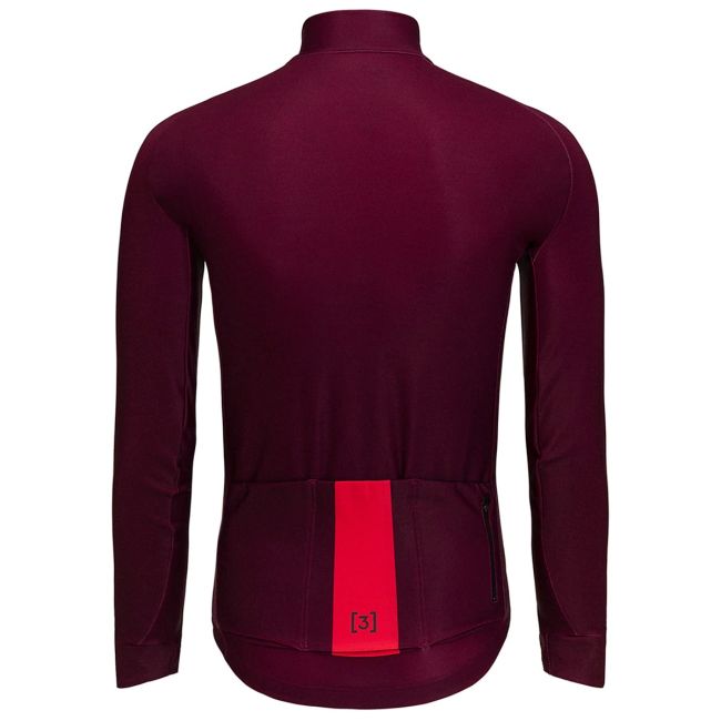 Hiru - tricou ciclism barbati maneca lunga Advanced Thermal LS Jersey - visiniu granat