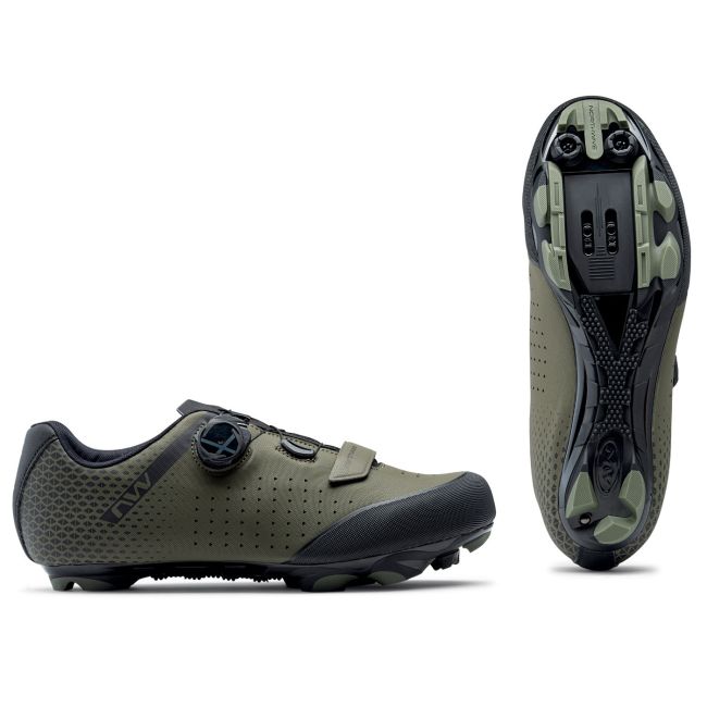 Northwave Origin Plus 2 - pantofi ciclism MTB XC - negru verde padure