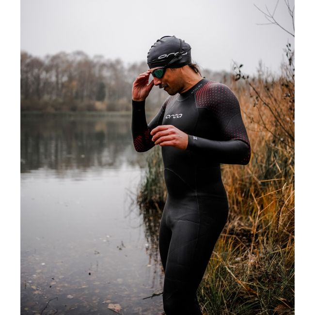 Orca - costum neopren triatlon pentru barbati Athlex Float Triathlon Wetsuit - negru rosu buoyancy