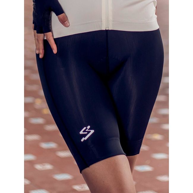 Spiuk - Pantaloni scurti ciclism pentru femei Anatomic Frontal BibShorts - negru alb