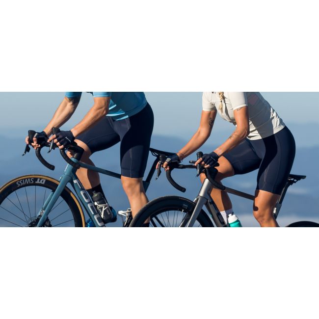 Spiuk - Pantaloni scurti ciclism pentru femei Anatomic Frontal BibShorts - negru alb