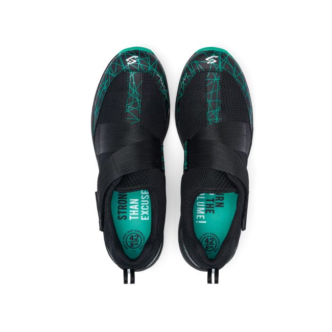 Spiuk - Pantofi ciclism indoor MOTIV INDOOR - negru albastru turcoaz
