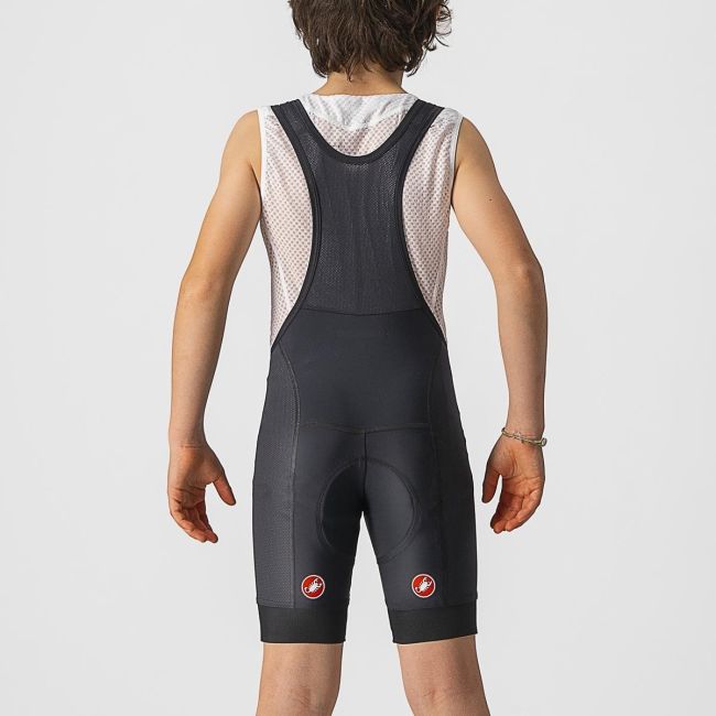 Castelli - pantaloni scurti cilism cu bretele si bazon copii - Jr Competizione Bibshort - 14-38 gr C - negru