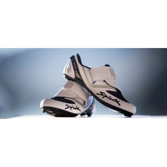 Spiuk - Pantofi ciclism triatlon TRIENNA TRI Carbon shoes - alb mat negru
