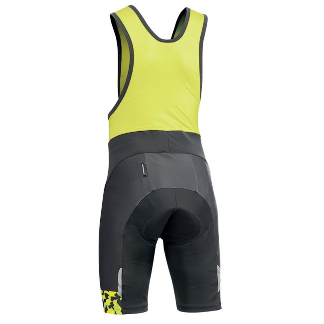 Northwave - pantaloni ciclism scurti cu bretele pentru copii Origin Junior bibshorts - negru galben fluo