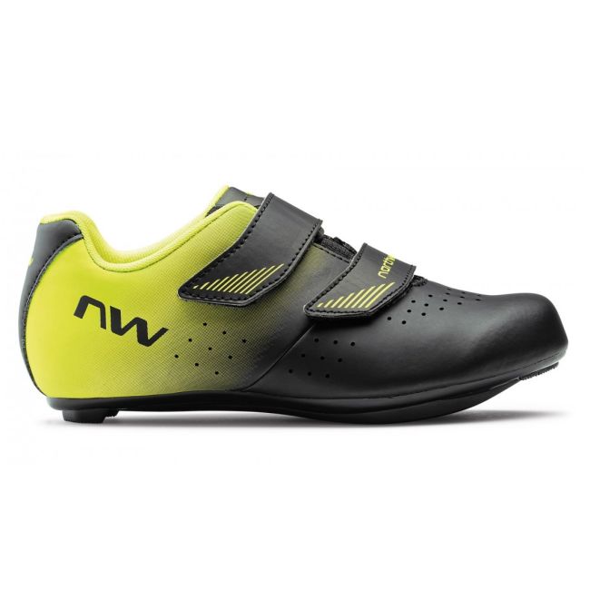Northwave - pantofi ciclism sosea - Core Junior - Black | Yellow Fluo