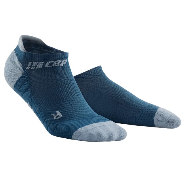 CEP - Sosete de compresie pentru barbati model sub glezna 6cm No Show 3.0 - albastru gri