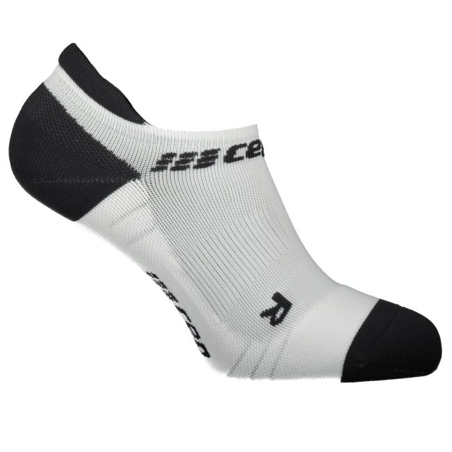 CEP - Sosete de compresie pentru femei model sub glezna 6cm No Show 3.0 - alb negru gri