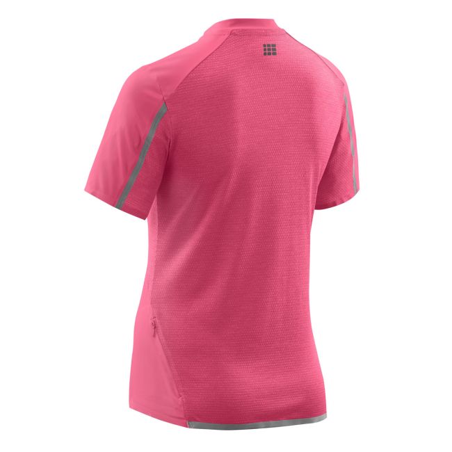CEP - tricou alergare cu maneci scurte pentru femei Run Shirt Short Sleeve - roz intens