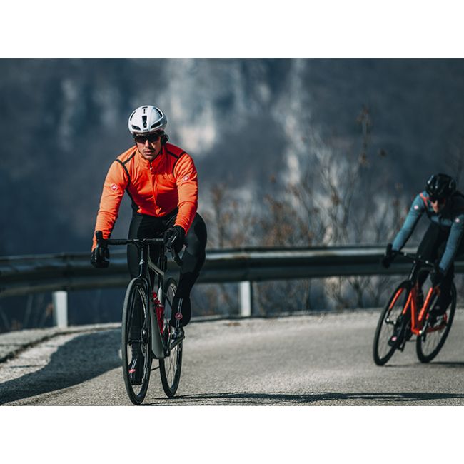 Castelli - jacheta ciclism de iarna Alpha Ros 2 Gore-Tex Infinium wind stopper - verde militar rosu