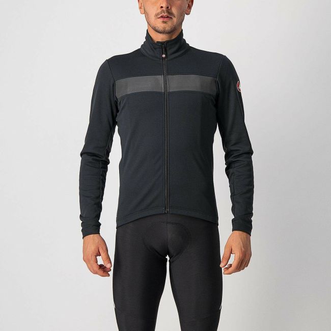 Castelli - jacheta ciclism iarna pentru barbati Raddoppia 3 jacket - Negru gri Reflex