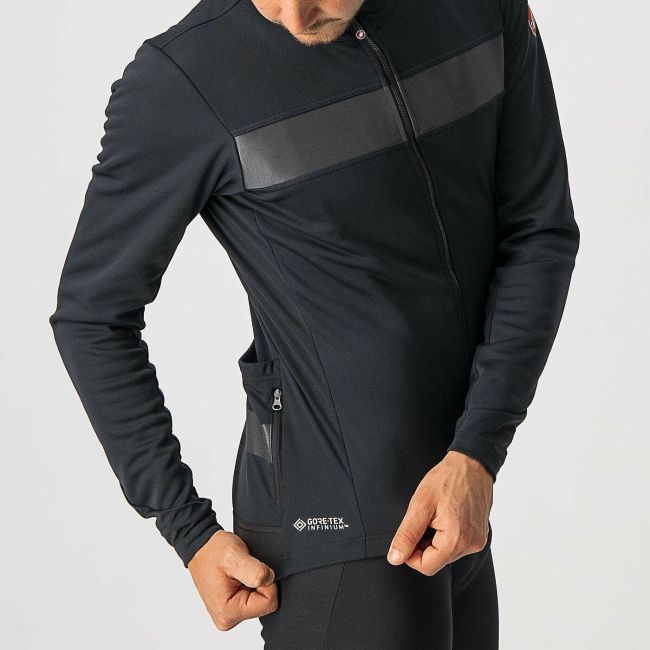 Castelli - jacheta ciclism iarna pentru barbati Raddoppia 3 jacket - Negru gri Reflex
