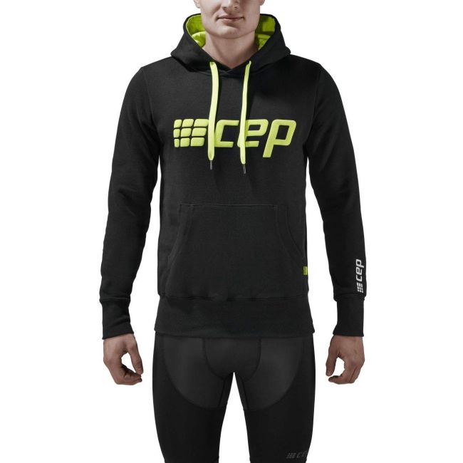 CEP - Hanorac sport barbati Brand Hoody - negru verde lime
