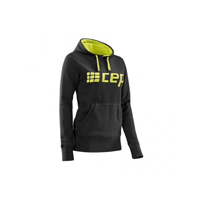 CEP - Hanorac sport femei Brand Hoody - negru verde lime