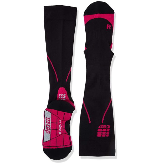CEP - Sosete lungi compresie alergare pentru femei Women 2.0 running socks - negru roz