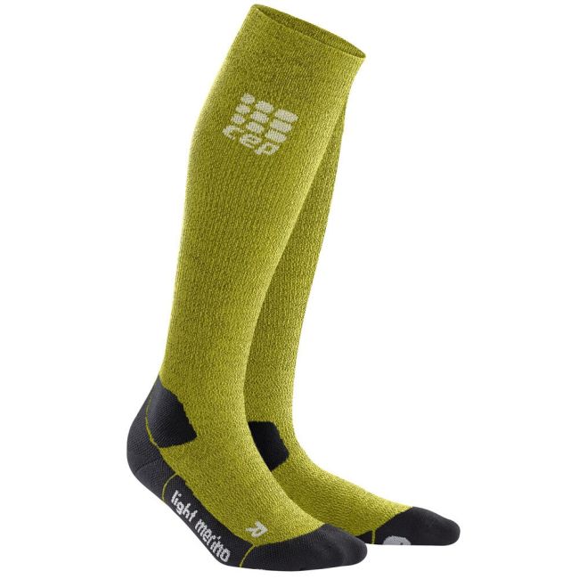 CEP - Sosete lungi sport pentru femei Merino light outdoor women socks - verde iarba proaspata