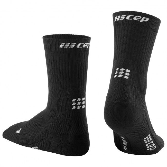 CEP - Sosete scurte compresie mid cut pentru femei Xtra Mile socks - negru alb