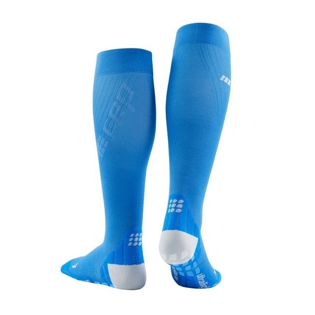 CEP - Sosete scurte compresie pentru femei Pro ultralight women socks - albastru electric gri deschis